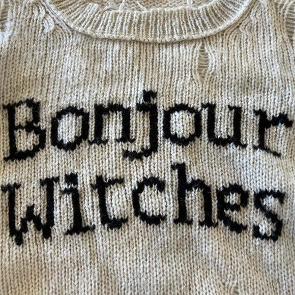 Wooden Ships Bonjour Witches Distressed Sweater - Picture 2 of 5